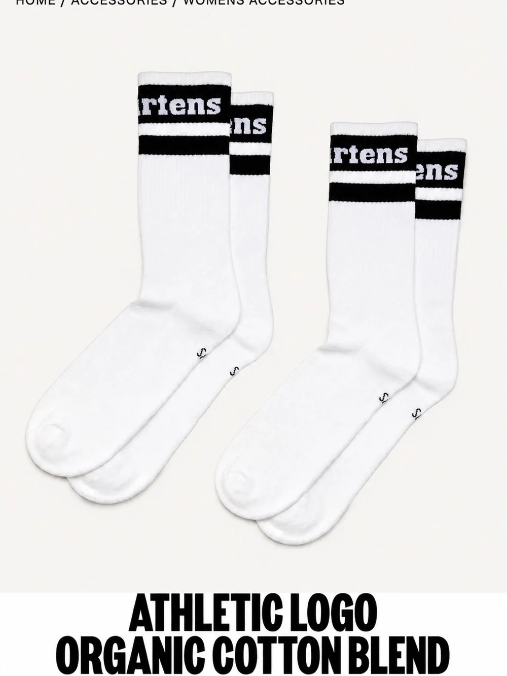 Dr. Martens Pink, White & Black Organic Cotton Striped Socks - 3 Pack S/M